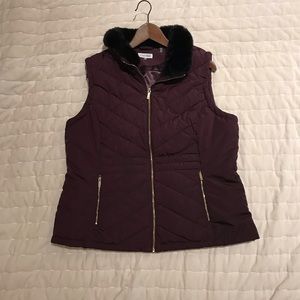Calvin Klein Faux Fur Puffer Vest